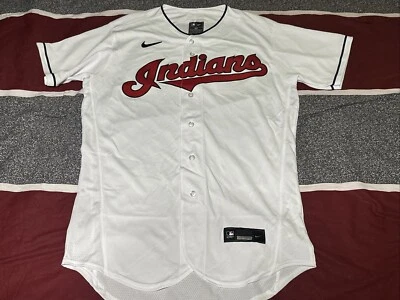 NWOT Authentic Collection Cleveland INDIANS  Home White Jersey 44 Made In USA - Image 1 of 4