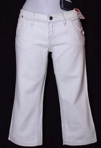 Bnwt Mujer Oakley Denim 3/4 Recortado Capri Jeans Slim Fit UK12 W30" Blanco - Imagen 1 de 4