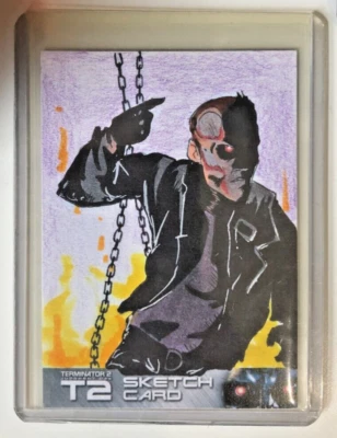 2017 Studiocanal Card Designs Terminator 2 Judgment Day Sketch Card - Image 1 of 3