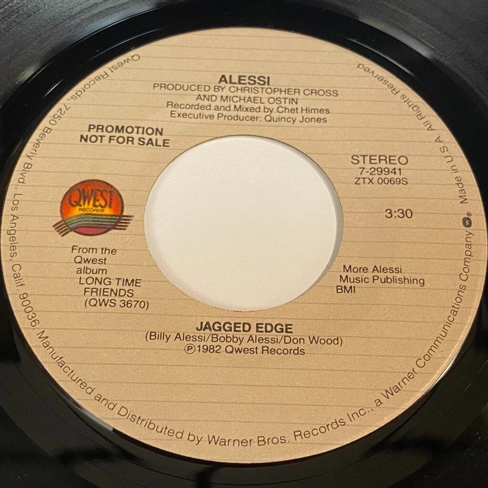 Alessi - Jagged Edge (Mono) / (Stereo) 45 - Qwest Records - Image 1 of 1