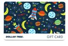 Dollar Tree Explore Space Moon Rockets Planets Gift Card No $ Value Collectible
