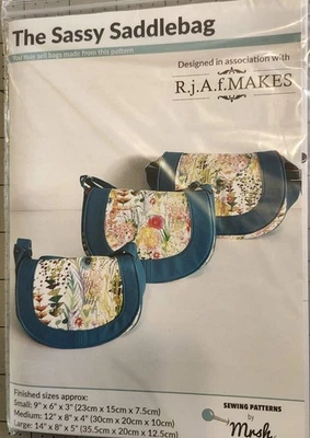 Sassy Saddle Bag Purse Pattern, 3  Sizes,  by Mrs H & R.j. A.f. Makes - Image 1 of 2