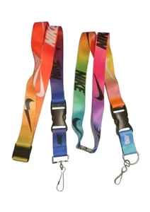  2 NIKE MULTI COLOR  LANYARD KEYCHIAN ID  Holder  - Picture 1 of 3
