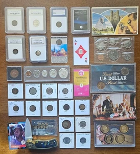 Estate Coin Lot – 1964 Silver Set Indians BU Buffalo V Nickel Gold Slabs Knife - Picture 1 of 5