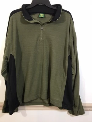 Suéter Cabelas 1/4 Cremallera Para Hombres XL Verde Negro Ligero Simulado Aire Libre Senderismo Foto 1 de 3