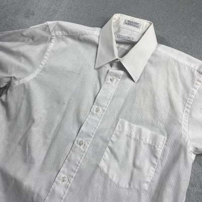 Vtg Christian Dior Chemises White S/Sleeve Button Down Shirt Sz Small 15 - Image 1 of 4