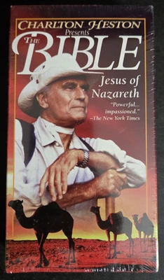 NEW Charlton Heston Presents The Bible "Jesus of Nazareth" (VHS, 1993) SEALED - Image 1 of 4