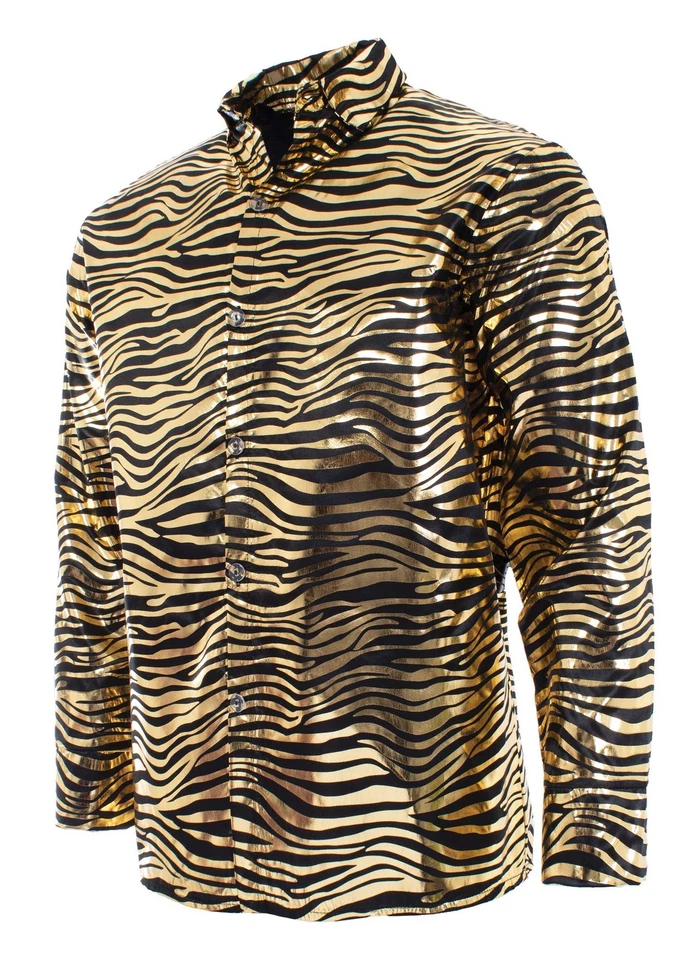 Camisa Tigre Dorado Disfraz Adulto Halloween Talla Única Foto 1 de 1