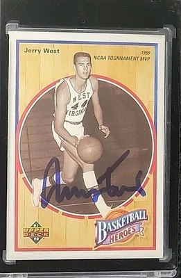 1991 Upper Deck Heroes #1 Jerry West Autograph PSA DNA Authentic Auto,HOF Legend - Image 1 of 2