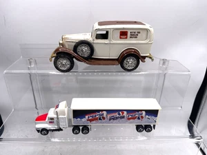 Vintage ERTL 1932 Ford Delivery Van Die Cast Toy BANK with Key + '87 Pepsi Truck - Picture 1 of 11