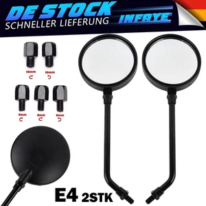 Rückspiegel für 10 mm Universal-Motorrad-Rückspiegel, Lenkerende Seitenspiegel - Bild 1 von 13