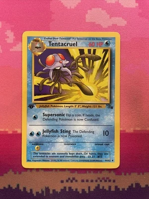 Pokemon Card Tentacruel Fossil 1st Edition Uncommon 44/62 Near Mint - Image 1 of 2