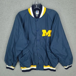 Vintage Russell Michigan Wolveries Jacket Mens Large Varsity - Picture 1 of 14