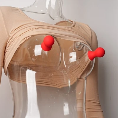 2PC Silikon Nippelsauger Nippelklammern Pumpe Saugnapf Brust Massager für Frauen - Bild 1 von 4