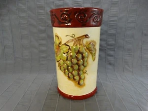 Kate McRostie Certified International Ceramic Grapes Themed Wine Cooler - Picture 1 of 5