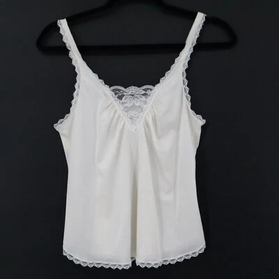 Top Camisola Maidenform Mujer 34 Blanco Hada Grunge Boho Grannycore Y2K De Colección Foto 1 de 4