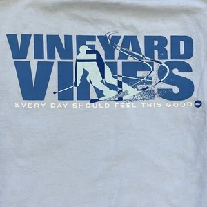 VINEYARD VINES / SKIING ~ Large ( 16 ) Double Sided Youth Long Sleeve Pocket Tee - Picture 1 of 11