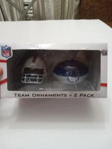 Indianapolis Colts NFL football helmet 2-pack Ornaments by Forever Collectibles - Picture 1 of 5