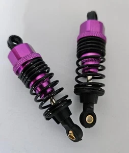1/10 RC car on road drift 60mm Alloy Shock Absorbers Adjustable Pair in Purple - Picture 1 of 1