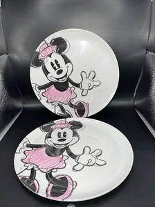 Minnie Mouse Melamine Plate 10” Diameter By Zak Lot Of 2 - Picture 1 of 2