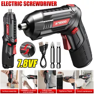 Electric Cordless USB Rechargeable Screwdriver DIY Power Screw Driver Tool Bits - Picture 1 of 17
