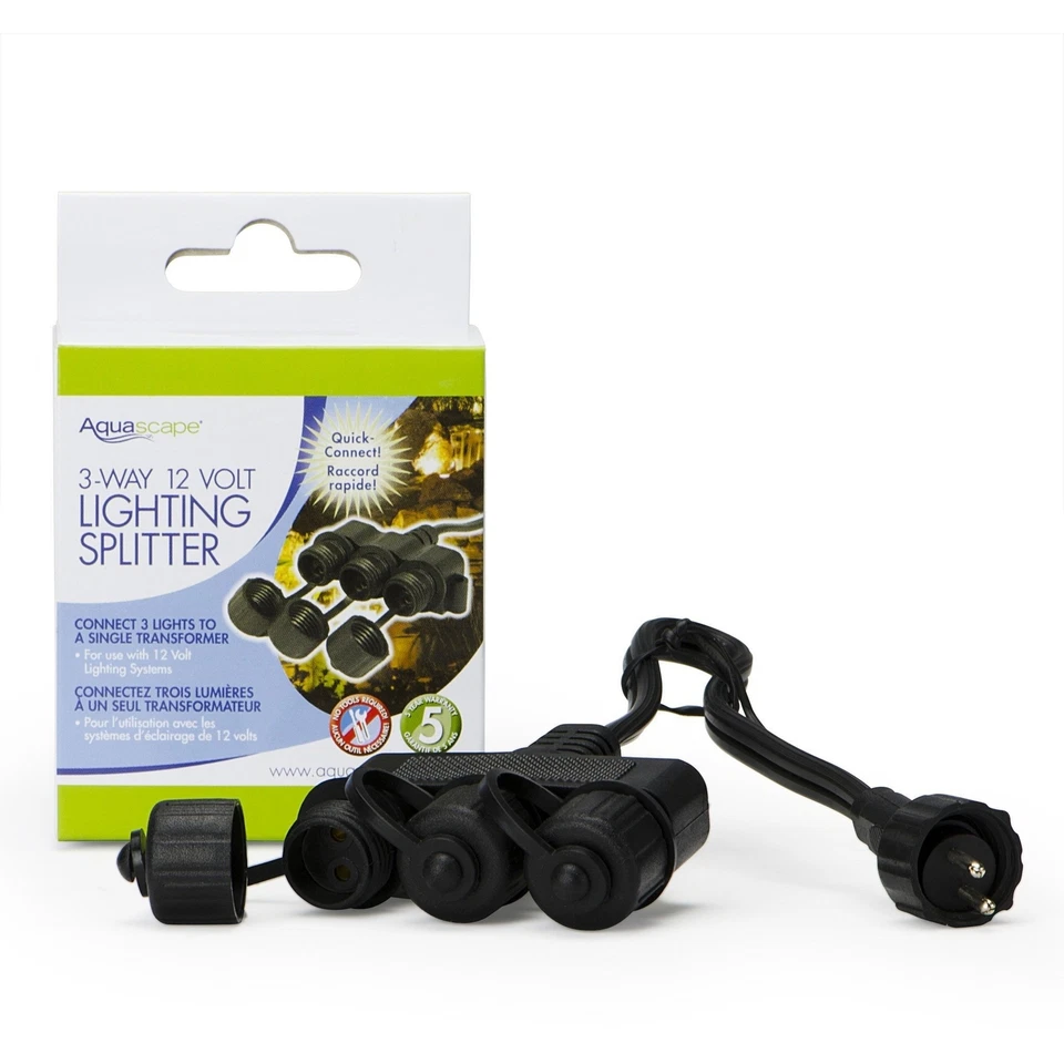 Aquascape #98489 3-way Splitter for 12v LED Light Fixtures