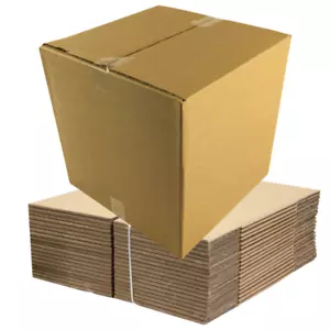 SMALL CARDBOARD BOXES 8X8X8" ANY QTY 203x203x203mm SQUARE PARCEL POSTAL BOX - Picture 1 of 4