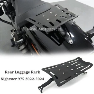 Rear Luggage Rack Support Shelf Black For Harley Nightster 975 RH 975S 2022-2024 - Picture 1 of 9
