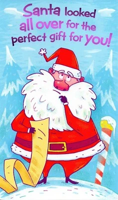 Funny CHRISTMAS Card with Gift Card Insert, Santa's Butt — American Greetings +✉ - Image 1 of 4