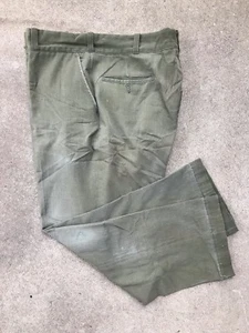 Vintage Montgomery Ward Green Twill Work Trousers with Watch Pocket - Picture 1 of 10