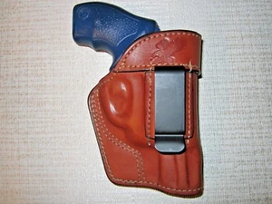 Taurus 85 - 38 special,IWB,OWB,SOB, AMBIDEXTROUS formed BROWN leather holster - Picture 1 of 7