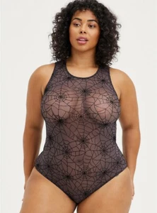 Torrid Mesh Tank Spider Web Bodysuit NWT New 4X - Picture 1 of 4