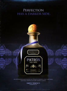PATRON TEQUILA AD #91 RARE 2012 OOP "PERFECTION HAS A DARKER SIDE." - Picture 1 of 2
