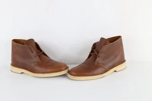 Clarks Originals Herren 9,5 Leder Bushacre 3 Knöchel Chukkas Chukka Stiefel Braun - Bild 1 von 15