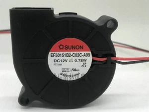 1 PCS SUNON fan EF50151B2-C03C-A99 DC12V 0.78W 5015 5cm 2 wire cooling fan - Picture 1 of 3