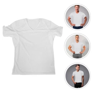 Underarm Sweat-absorbent Vest Sweatproof Undershirts Man Armpit Men T-shirt - Imagen 1 de 12