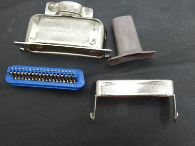 AMPHENOL 57-30360 MALE CABLE MOUNT CONNECTOR WITH METAL HOOD 36 PIN - Image 1 of 2