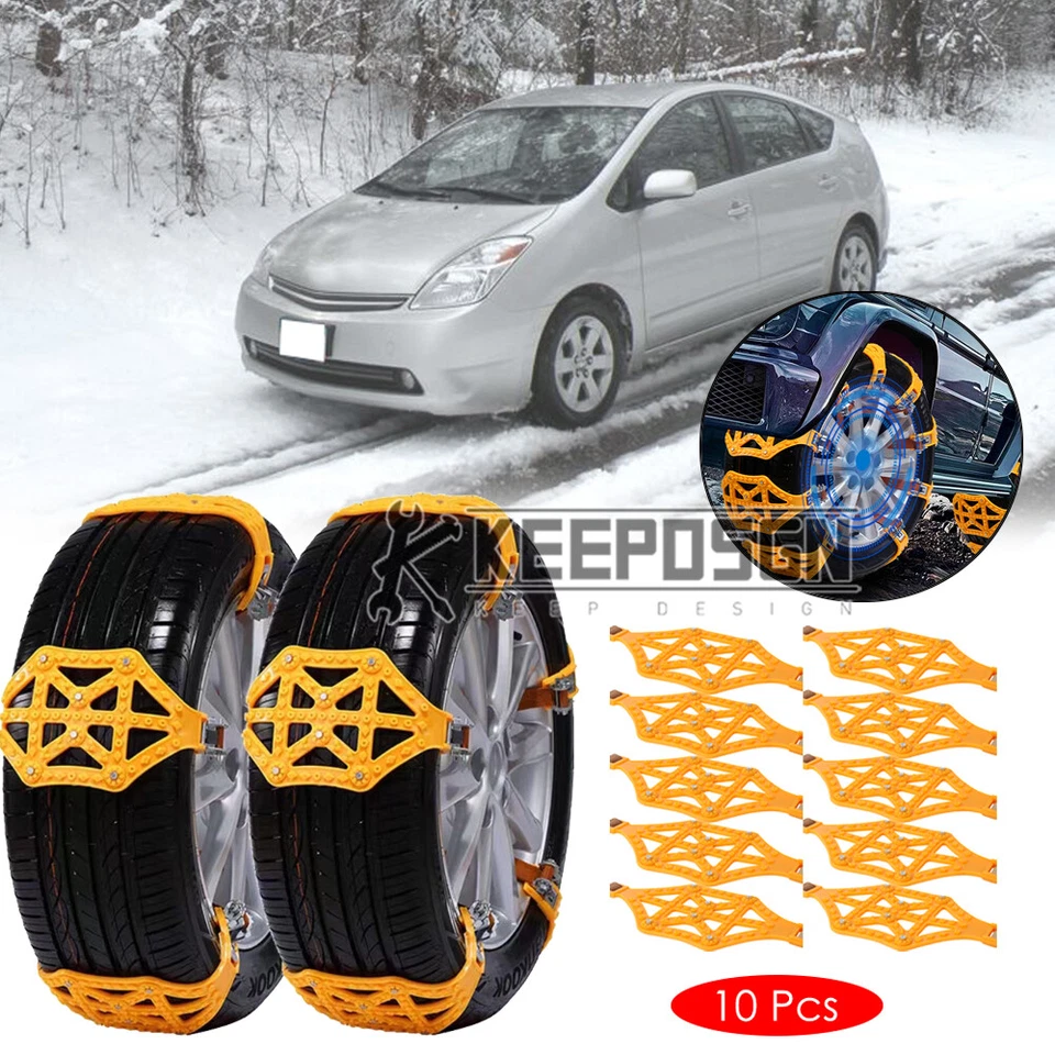 Para Toyota Prius Rueda Nieve Neumático Cadena Antideslizante Invierno Emergencia Barro Lluvia Seguro Foto 1 de 4