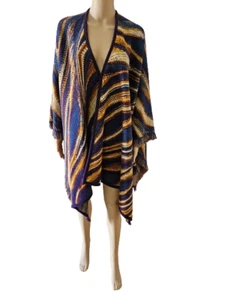 Made in Italy Damen Großer Poncho Cape Overall 3 Farben - Bild 1 von 12