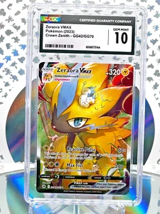 CGC 10 Zeraora VMAX GG42 Corona Zenith Ilustración Secreta Tarjeta Pokémon Rara - Imagen 1 de 1