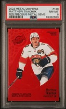 2022 Metal Universe Matthew Tkachuk Red Precious Metal Gems PMG /100 PSA 8 Pop 1