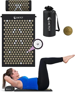 Massage Acupuncture Mat and Pillow Set,Back Acupressure Mat for Sciatica Pain Re - Picture 1 of 7