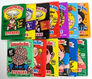 Set 13 confezioni cera originali GPK Topps Garbage Pail per bambini 3a-15a serie OS3-OS15 - Foto 1 di 5