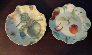 2 Vintage Salatschüsseln aus geflochtenem Holz 8" aus den 60er Jahren " - Bild 1 von 3