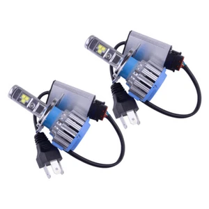 Pair H4 9003 LED Headlight Foglight Bulb with Conversion CanBus Box New - Picture 1 of 4