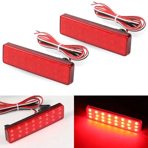 For Vauxhall Opel Vivaro Movano Rear Bumper Reflector LED Brake Light RED Lens - Picture 1 of 7