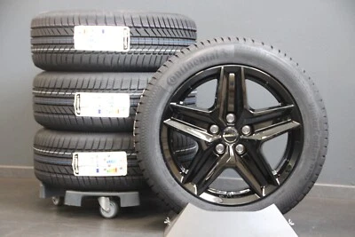 VW Bus T5 T6 T6.1 Satz Räder Alufelgen Borbet schwarz Continental Winterreifen - Bild 1 von 2