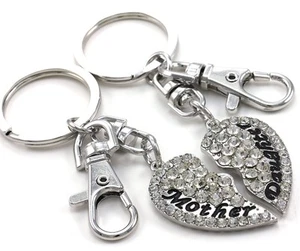 NEW Mom Mother & Daughter Best Friend BFF Mother's Day Gift Heart Keychain Charm - Picture 1 of 1