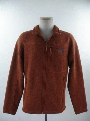 Men's M The North Face Gordon Lyons Sweater TNF Heather Brown Fleece Jacket Logo - Image 1 of 4