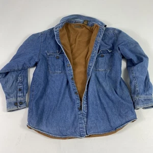 Chaqueta St Johns Bay Para Hombre Grande Azul Denim Sherpa Forrada de Vellón con Botones - Imagen 1 de 12